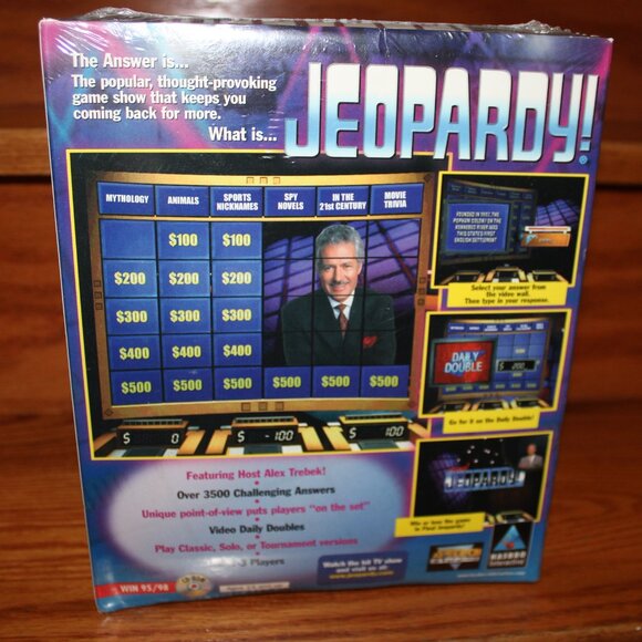 3/$77❤️vintage 1998 Jeopardy! PC/CD-ROM/Win 95/98 Big Box Family Video Game - Picture 3 of 8
